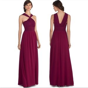White House Black Market Merlot Convertible Formal Gown size 8